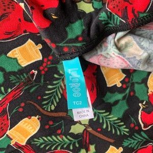 LuLaRoe TC2 Holiday Leggings - Cardinals
